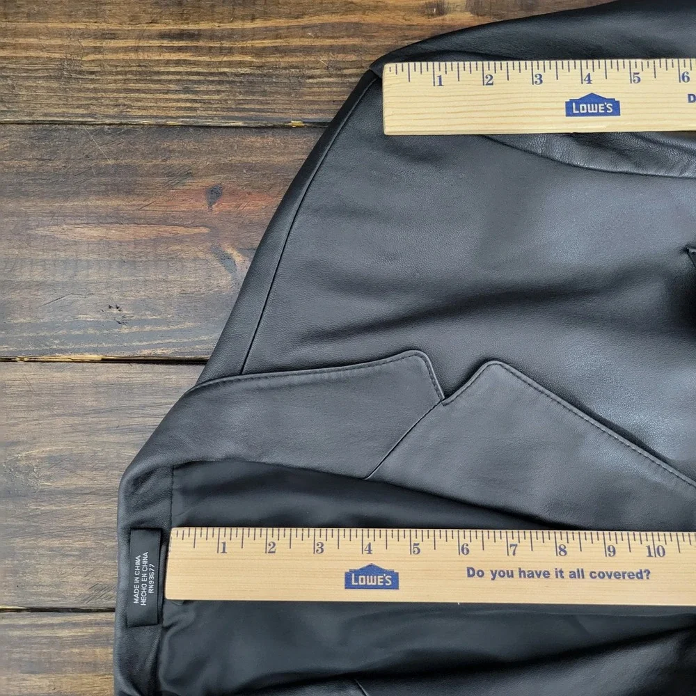 J. Ferrar Men's Three Button Leather Jacket‎ Coat Size XL BLACK